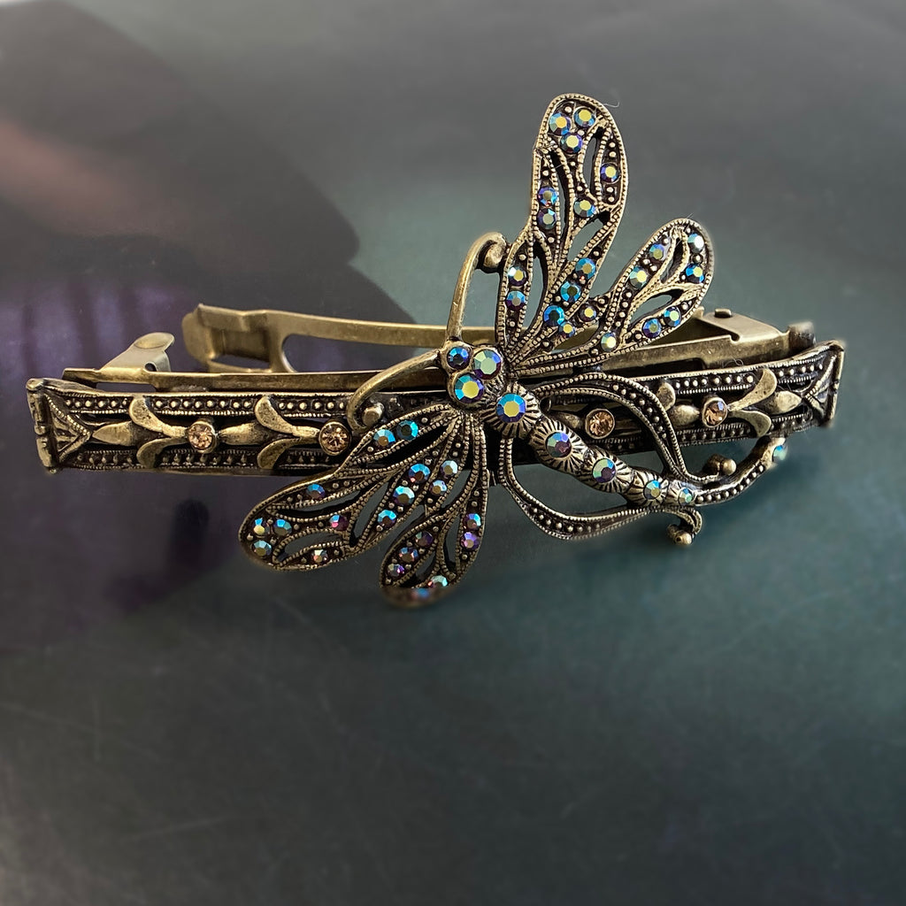 Dragonfly Art Deco Barrette by Sweet Romance USA – Sweet