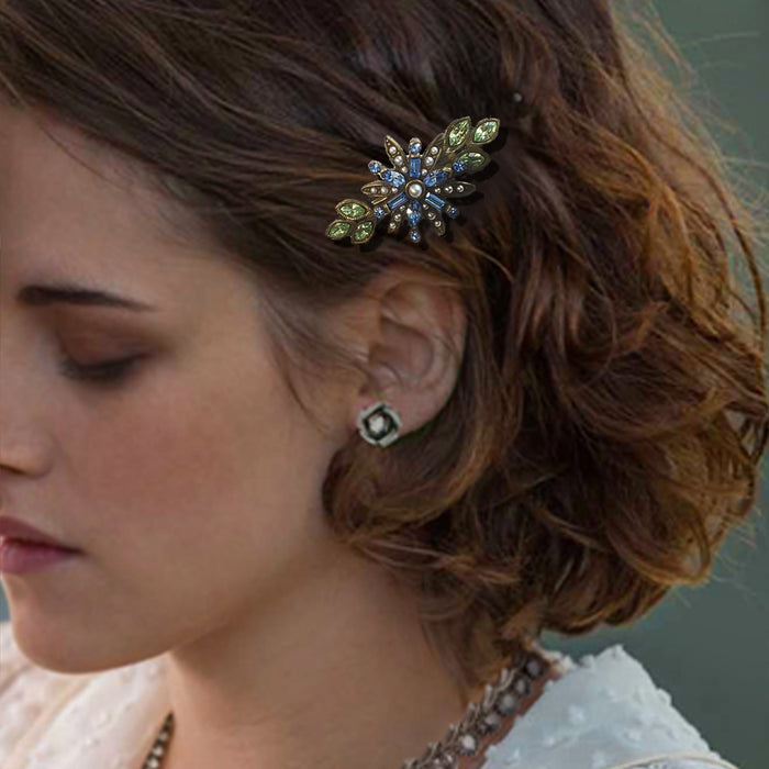 Crystal Flower Barrette B507