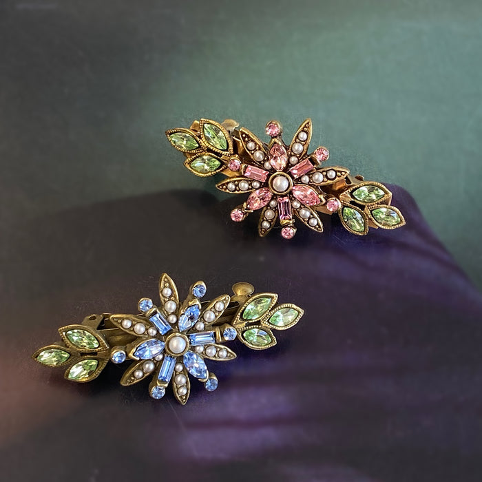 Crystal Flower Barrette B507