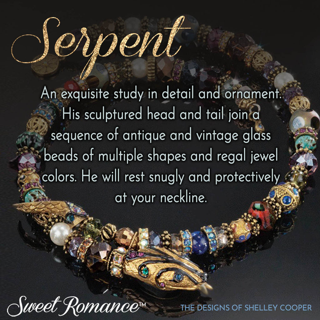 Serpent Snake Statement Necklace by Sweet Romance Jewelry