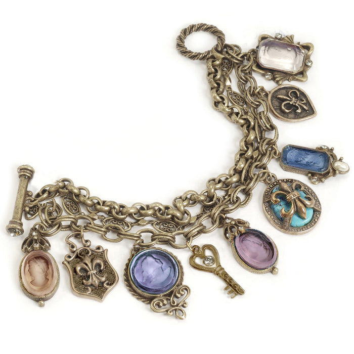 French Intaglio Charm Bracelet