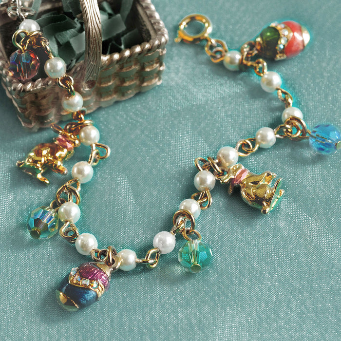 Little Girls Easter Egg Charm Bracelet BR201