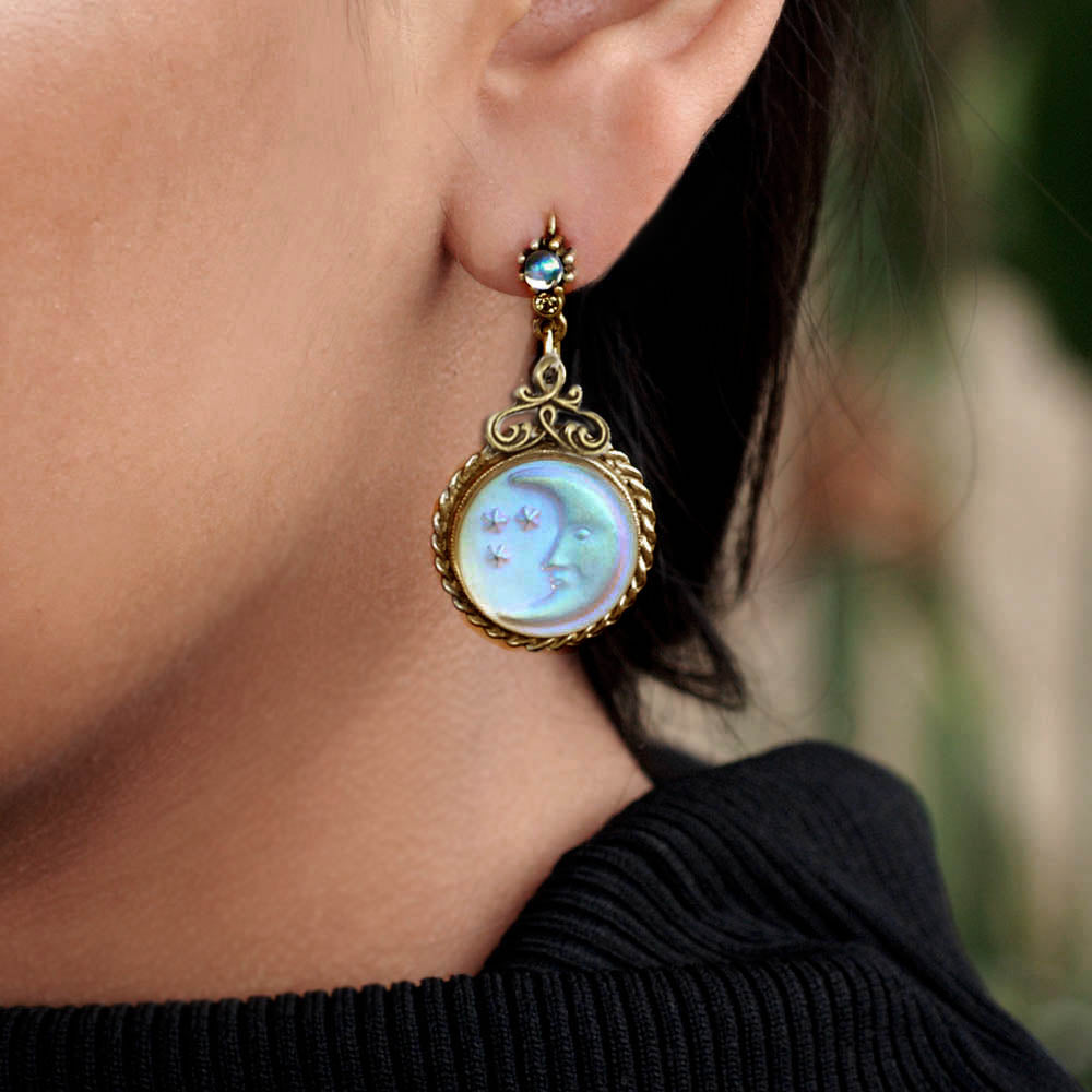 Iridescent Moon Earrings E918 | Sweet Romance – Sweet