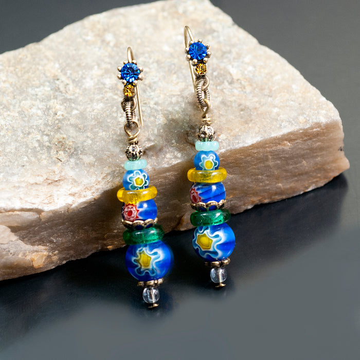 Millefiori Stack Earrings  E1474