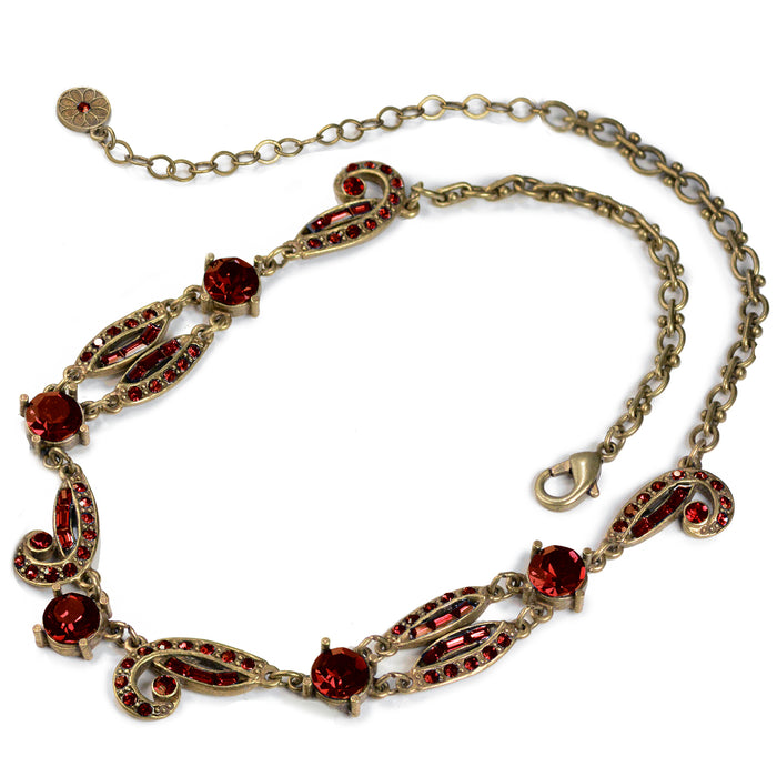 Art Deco Vintage Crystal Necklace Cafe Society N1616