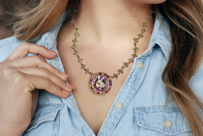 Garden of Bunnies Necklace N1644