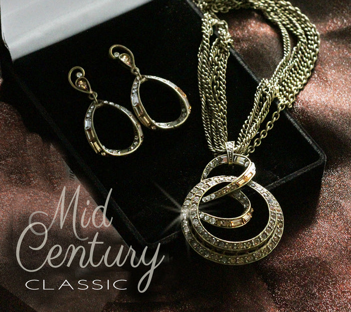 Mid Century Modern Slinky Hoop Earrings E1376