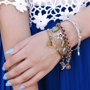 Chumani Drops Silver Bangle Bracelet