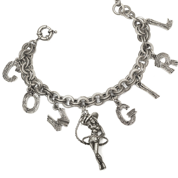 Cowgirl Letter Charm Bracelet