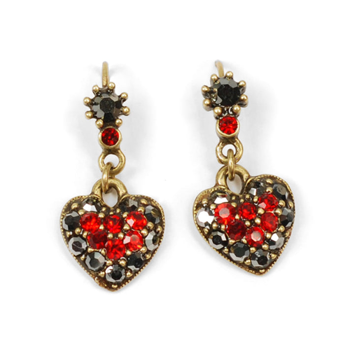 Crystal Hearts Earrings E337