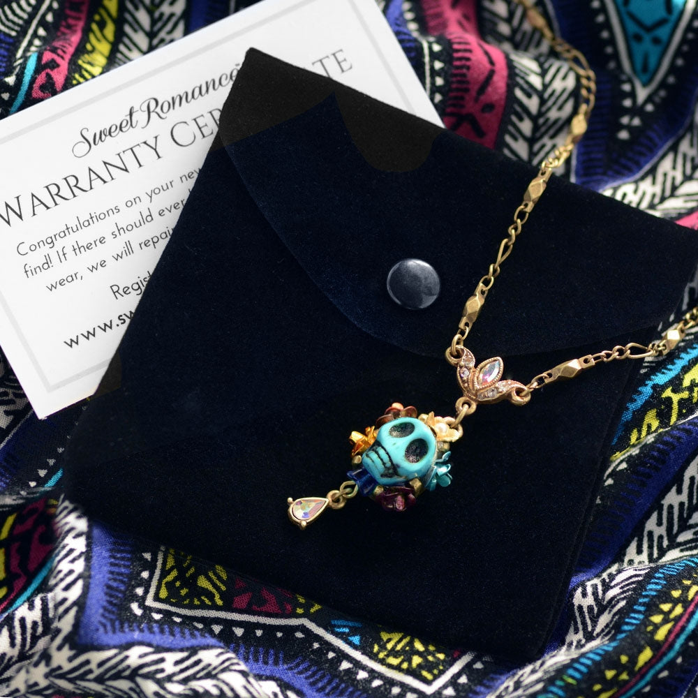Day of the Dead Halloween Skull Necklace – Sweet Romance Jewelry