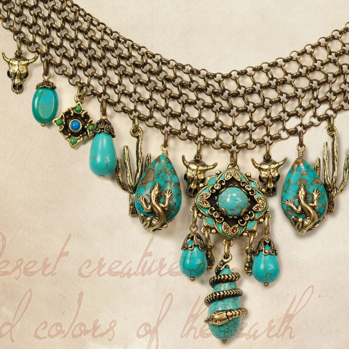 Southwest Desert Creatures Collar Necklace