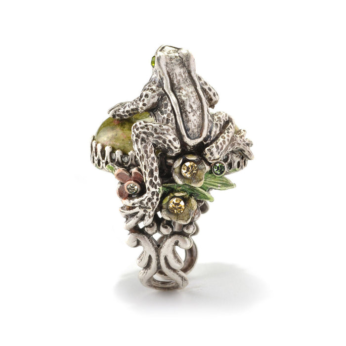 Silver Sculpture Frog Ring