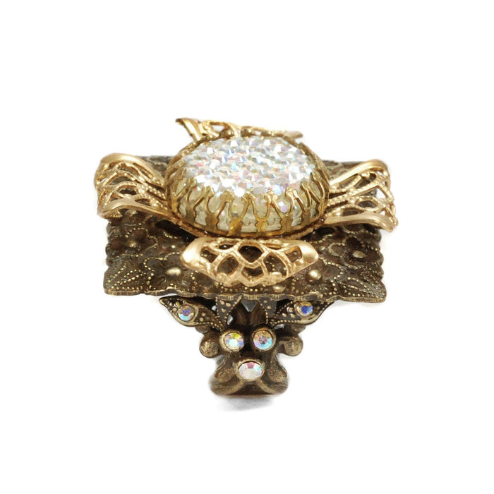 Square Floral Ring R401