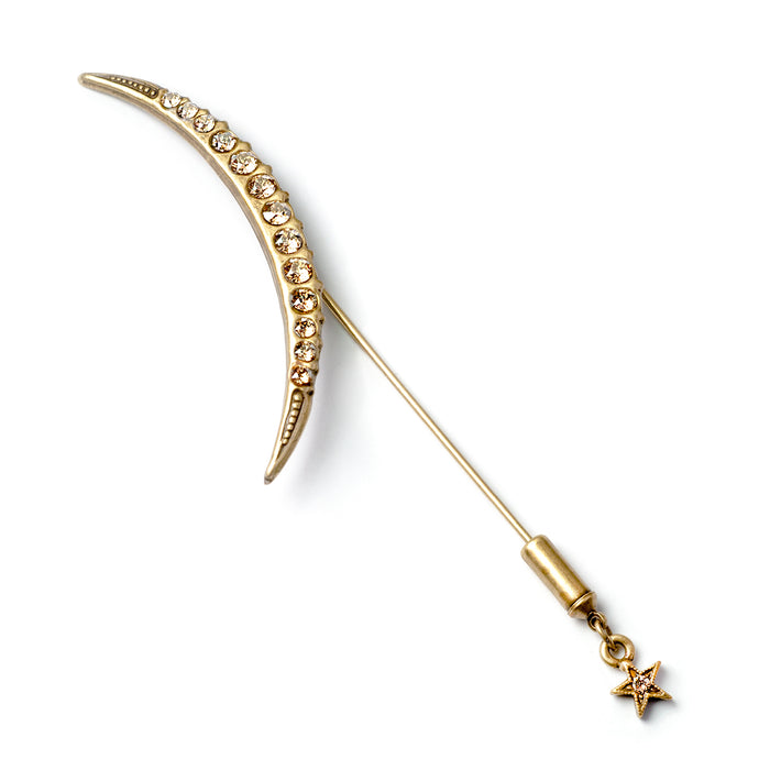 Crescent Moon Hat Pin P674 - sweetromanceonlinejewelry