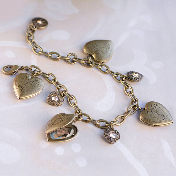 Heart Locket Charm Bracelet BR0214