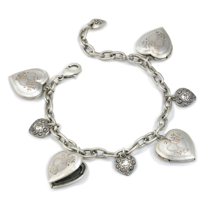 Heart Locket Charm Bracelet BR0214