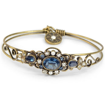Stackable Victorian Jeweled Bangle Bracelet - sweetromanceonlinejewelry