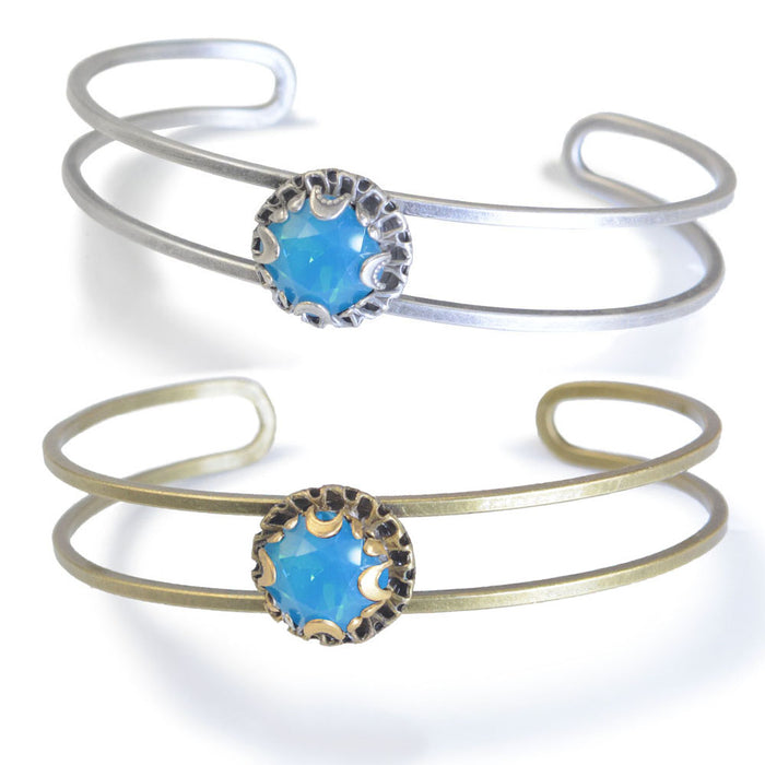 Crystal Dot Stacking Cuff Bracelet BR1297