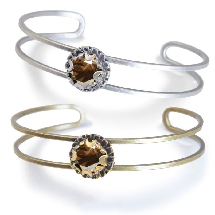 Crystal Dot Stacking Cuff Bracelet BR1297