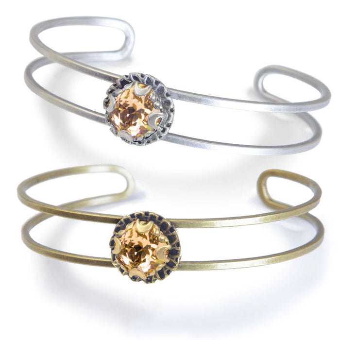 Crystal Dot Stacking Cuff Bracelet BR1297