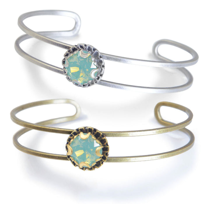 Crystal Dot Stacking Cuff Bracelet BR1297