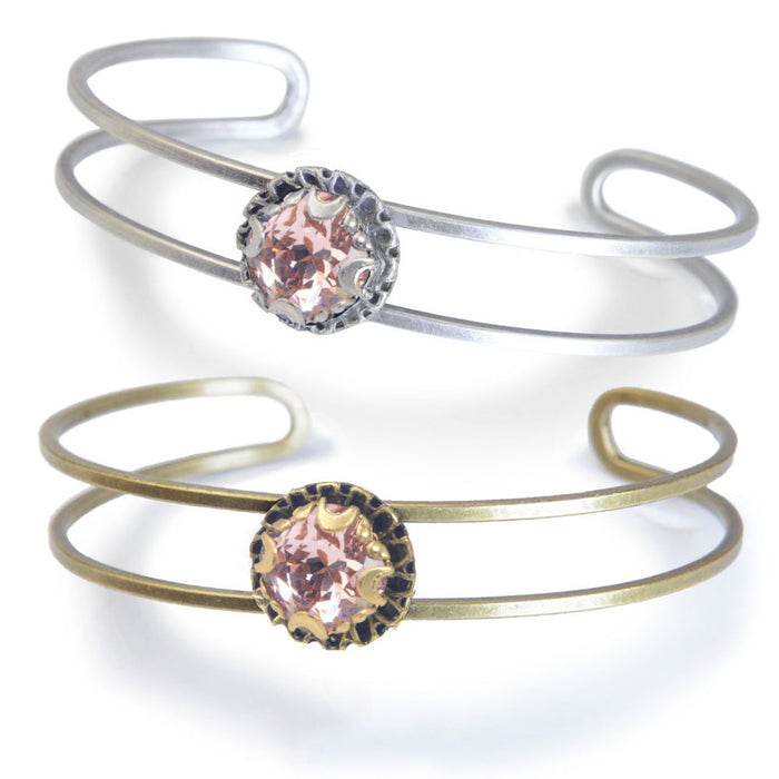 Crystal Dot Stacking Cuff Bracelet BR1297