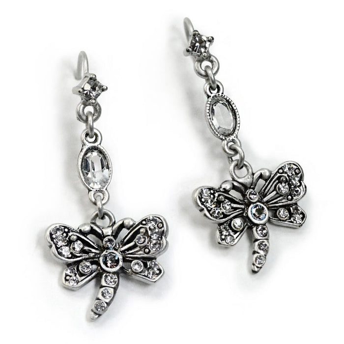 Little Dragonfly Crystal Earrings