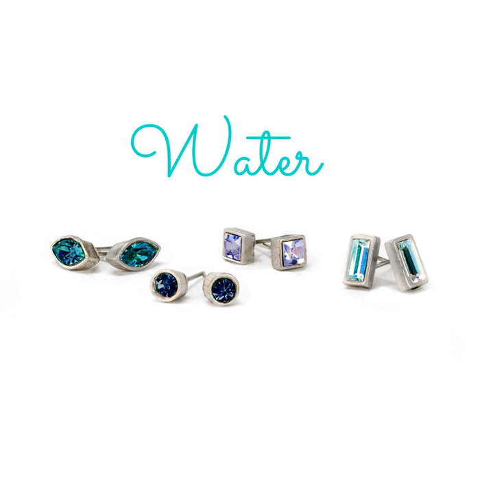 Set of 4 Crystal Stud Earrings E1259