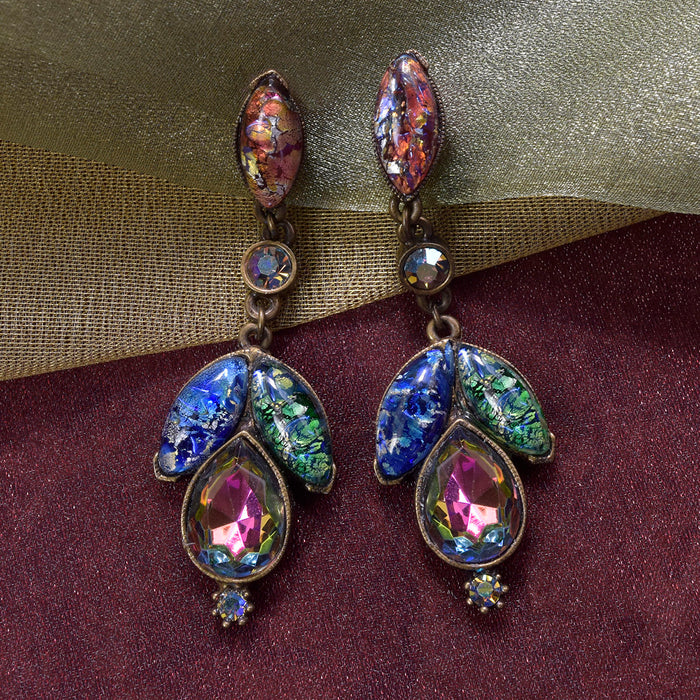 Vintage Opal Glass Earrings E3156