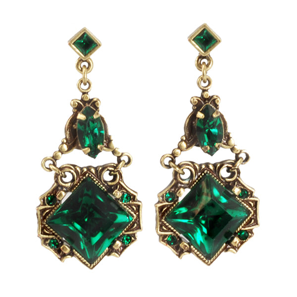 Art Deco Vintage Squares Earrings E540