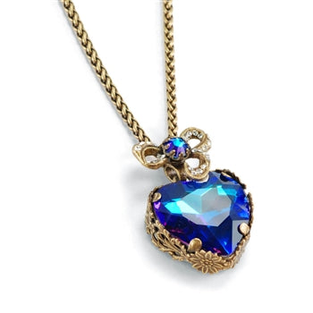 Crystal Heart Pendant Necklace N1161 - sweetromanceonlinejewelry