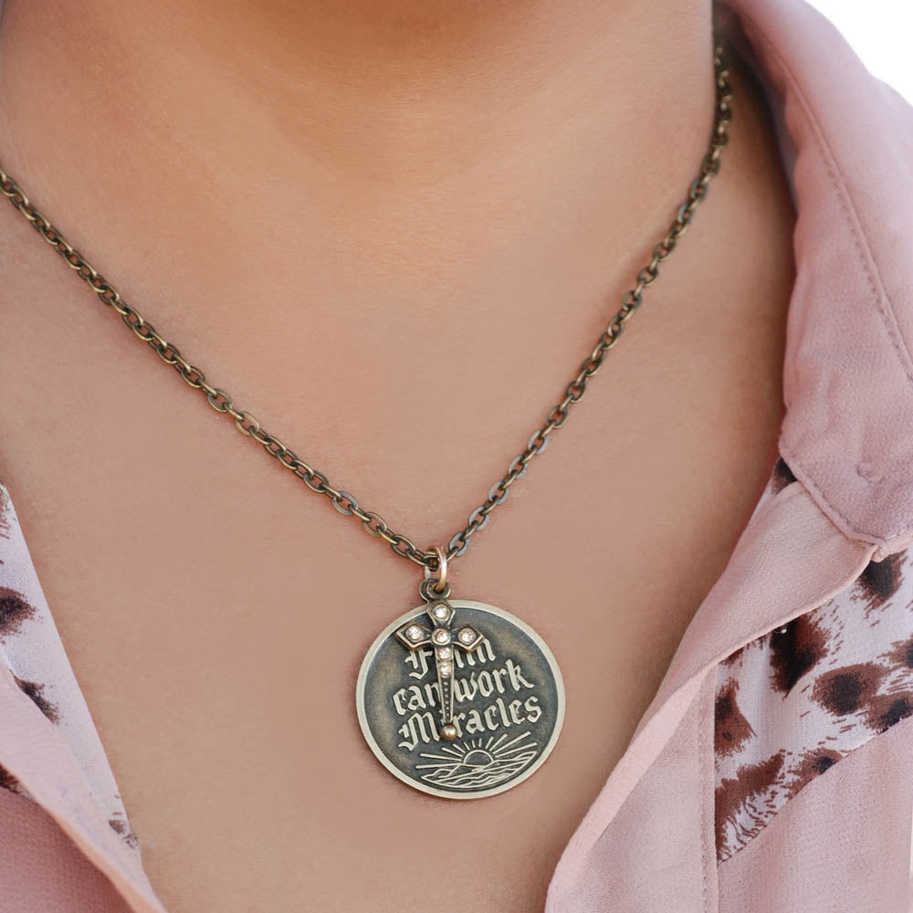 Faith Can Work Miracles Pendant Necklace N1252 | Sweet Romance