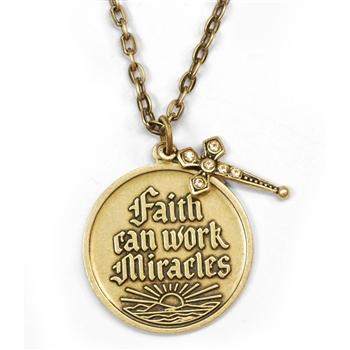 Faith Can Work Miracles Pendant Necklace N1252 - sweetromanceonlinejewelry