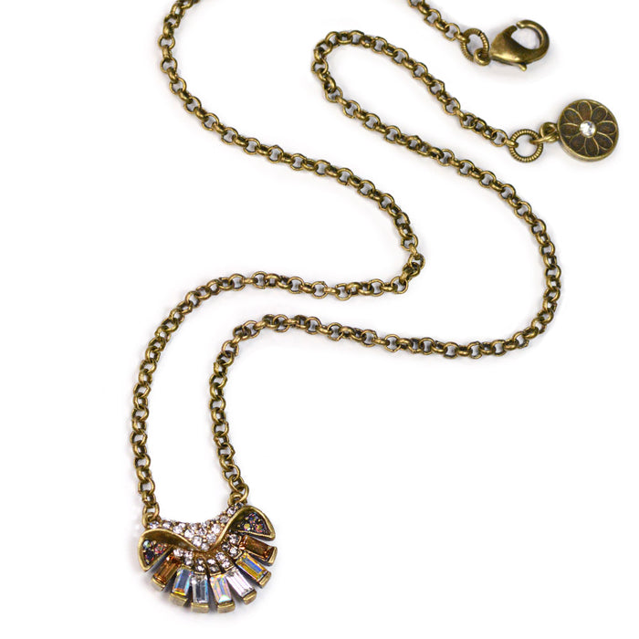 Art Deco on the Half Shell Necklace & Earring Set