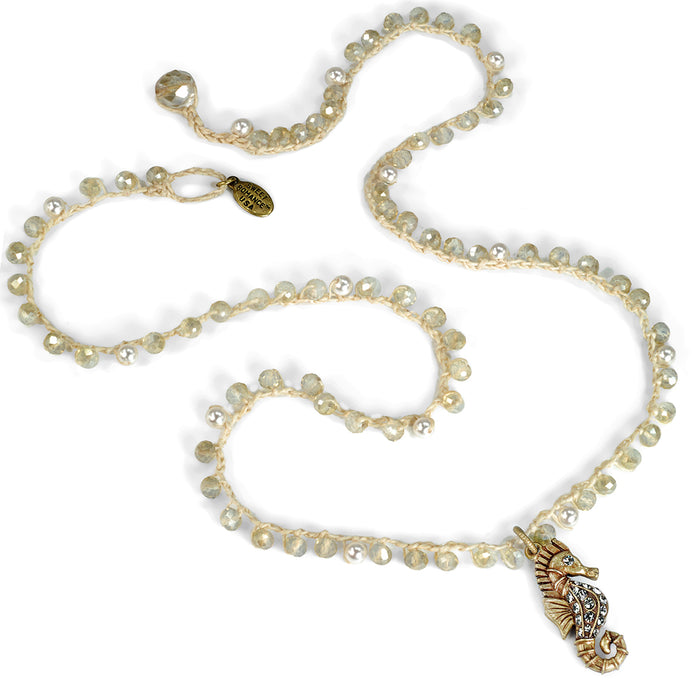 Boho Beaded Seahorse Necklace N1366