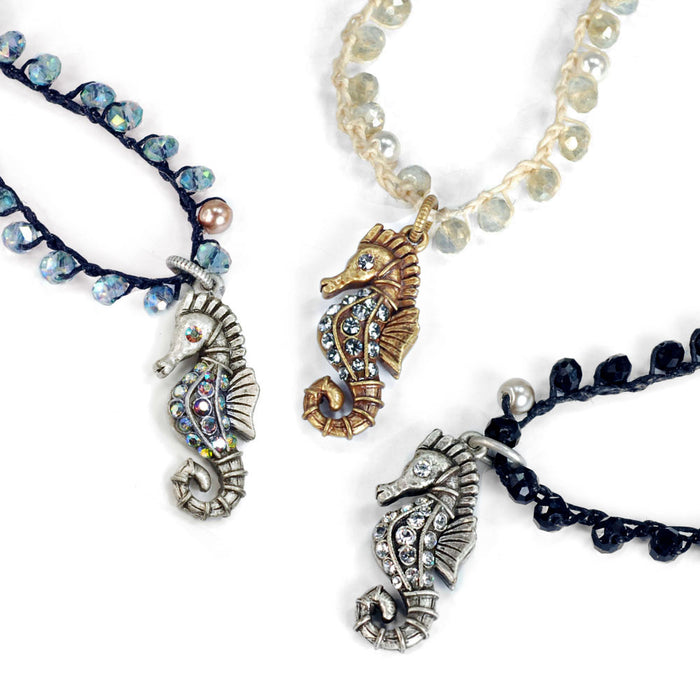 Boho Beaded Seahorse Necklace N1366