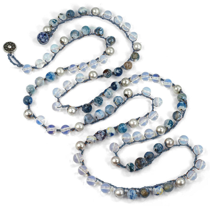 Beach Gemstone Boho Necklace N1368