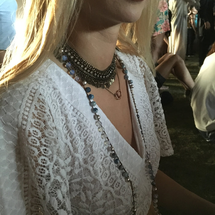 Beach Gemstone Boho Necklace N1368