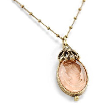 Artemis Intaglio Pendant Necklace N571 - sweetromanceonlinejewelry