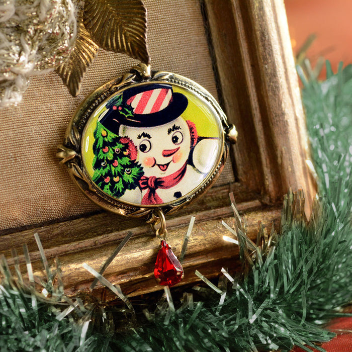 Snowman Christmas Pin