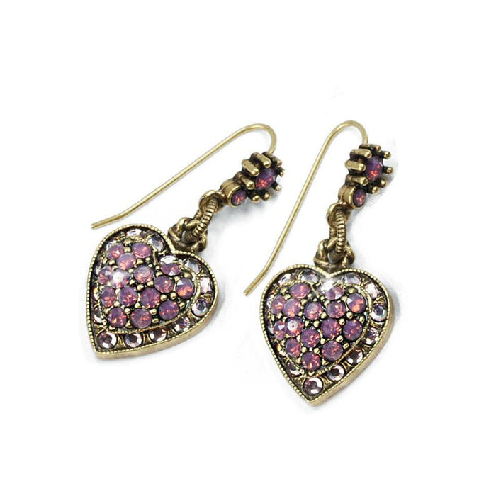 Crystal Heart Earrings E1227