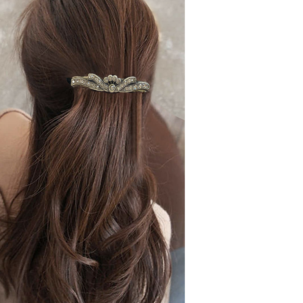 Vintage French Crystal Barrette B504
