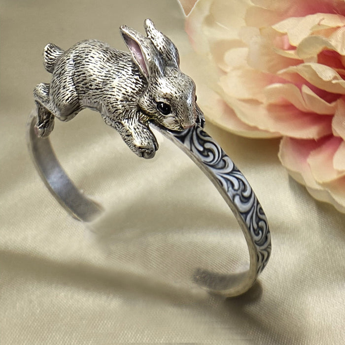 Silver Bunny Rabbit Bracelet by Sweet Romance Jewelry USA Silver Bunny Rabbit Bracelet by Sweet Romance Jewelry USA
