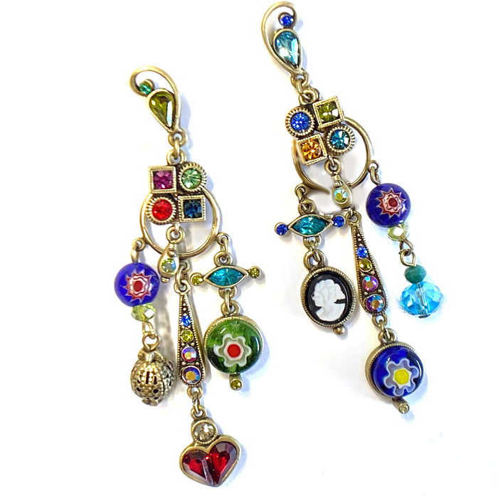 Mismatched Modernist Geometric Earrings  E475-MM
