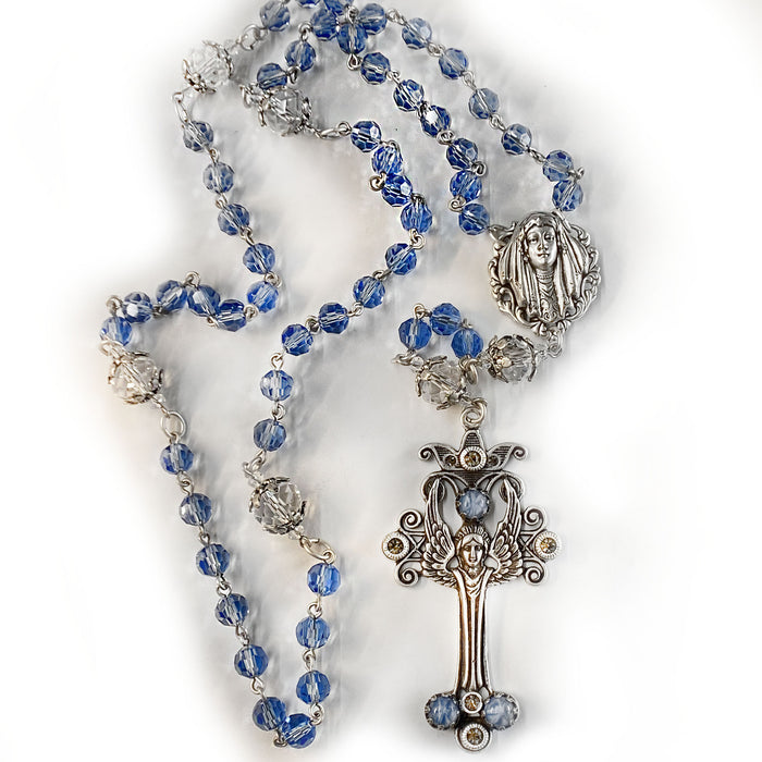 Our Lady of Lourdes Angel Rosary  N1169