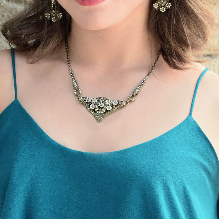 Art Deco Triangle Gatsby Necklace N935