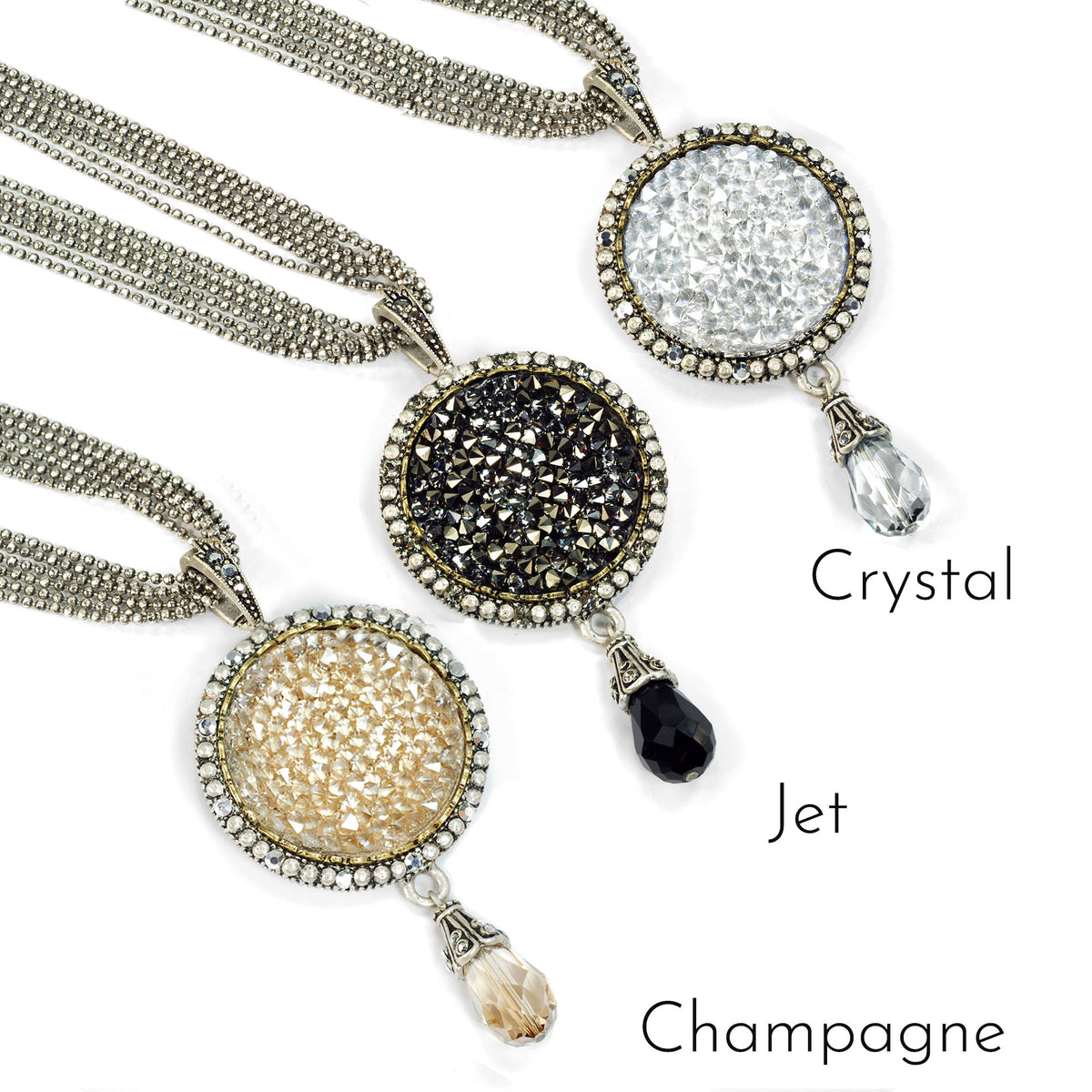 Druzy Pendant Necklace N1331