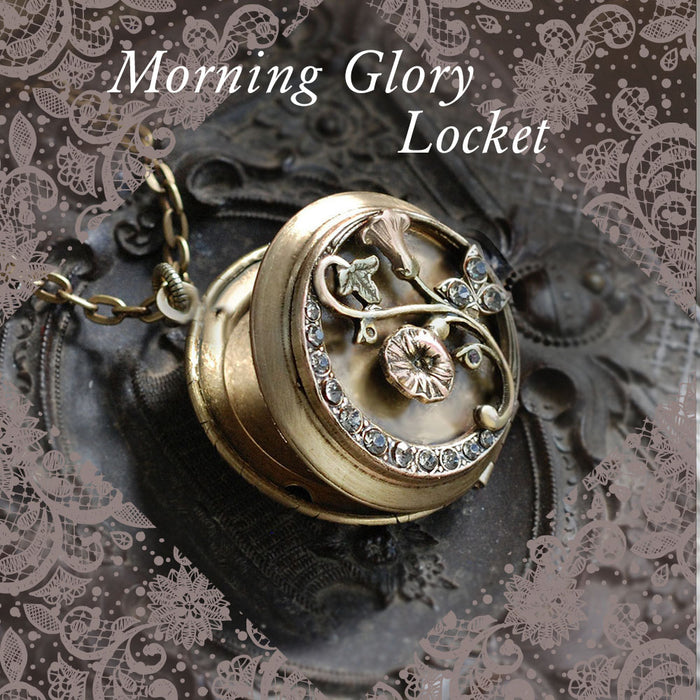 Morning Glory Bronze Locket