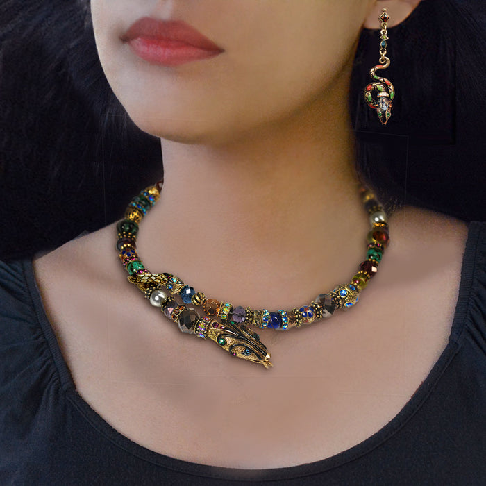 Serpent Snake Statement Necklace  N701